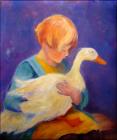 Girl with a duck