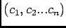 $(c_{1},c_{2}...c_{n})$
