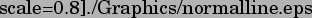 \includegraphics[%%
scale=0.8]{./Graphics/normalline.eps}