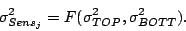 \begin{displaymath}
\sigma_{Sens_{j}{}}^{2}=F(\sigma_{TOP}^{2},\sigma_{BOTT}^{2}).
\end{displaymath}