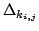 $\Delta_{k_{i,j}}$
