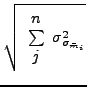 $\sqrt{\begin{array}{c}
n\\
\sum\\
j\end{array}\sigma_{\sigma_{\bar{m}_{i}}}^{2}}$