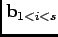 $ \mathbf{b}_{1<i<s}$
