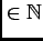$ \in\mathbb{N}$