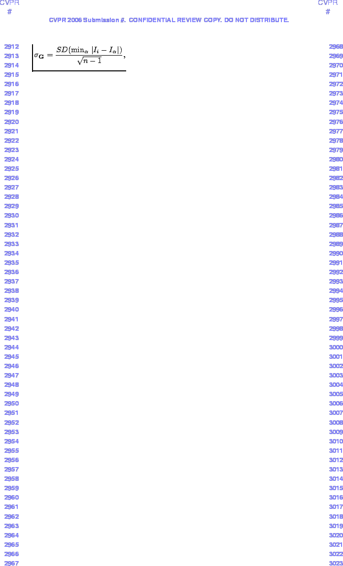 $\displaystyle \mathbf{\sigma_{G}}=\frac{SD(\min_{\alpha}\,\vert I_{i}-I_{\alpha}\vert)}{\sqrt{n-1}},$