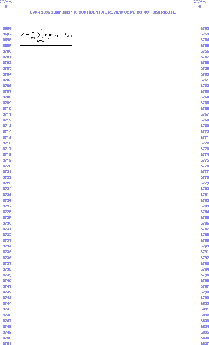 $\displaystyle S=\frac{1}{m} \sum\limits_{\alpha=1}^{m}\min_{i}\vert I_{i}-I_{\alpha}\vert,$