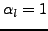 $\alpha_{l}=1$