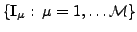 $ \{ \mathbf{I}_{\mu}:\, \mu=1,\ldots \mathcal{M}\}$