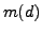$ m(d)$