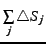 $\sum\limits_{j}^{}\bigtriangleup S_{j}$