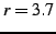 $r=3.7$