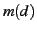 $m(d)$