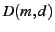 $D(m,d)$