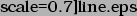 \includegraphics[%%
scale=0.7]{line.eps}
