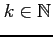 $k\in\mathbb{N}$