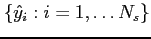 $\{\hat{y}_{i}:i=1,\ldots N_{s}\}$
